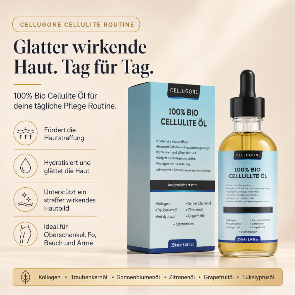 Anti Cellulite & Bauch Körperöl zur Stärkung des Bindegewebes