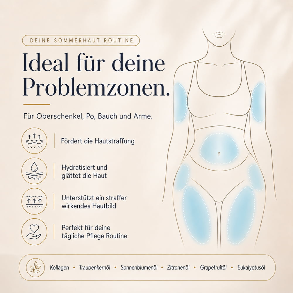 Anti Cellulite & Bauch Körperöl zur Stärkung des Bindegewebes